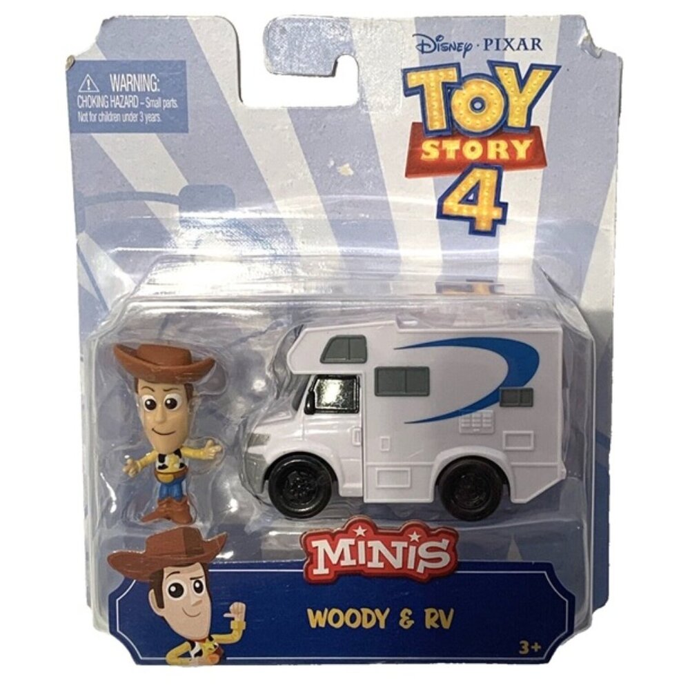 Toy Story 4 Minis Woody and RV Toys Figure Vehicle Set Disney Pixar 2018 GCY61